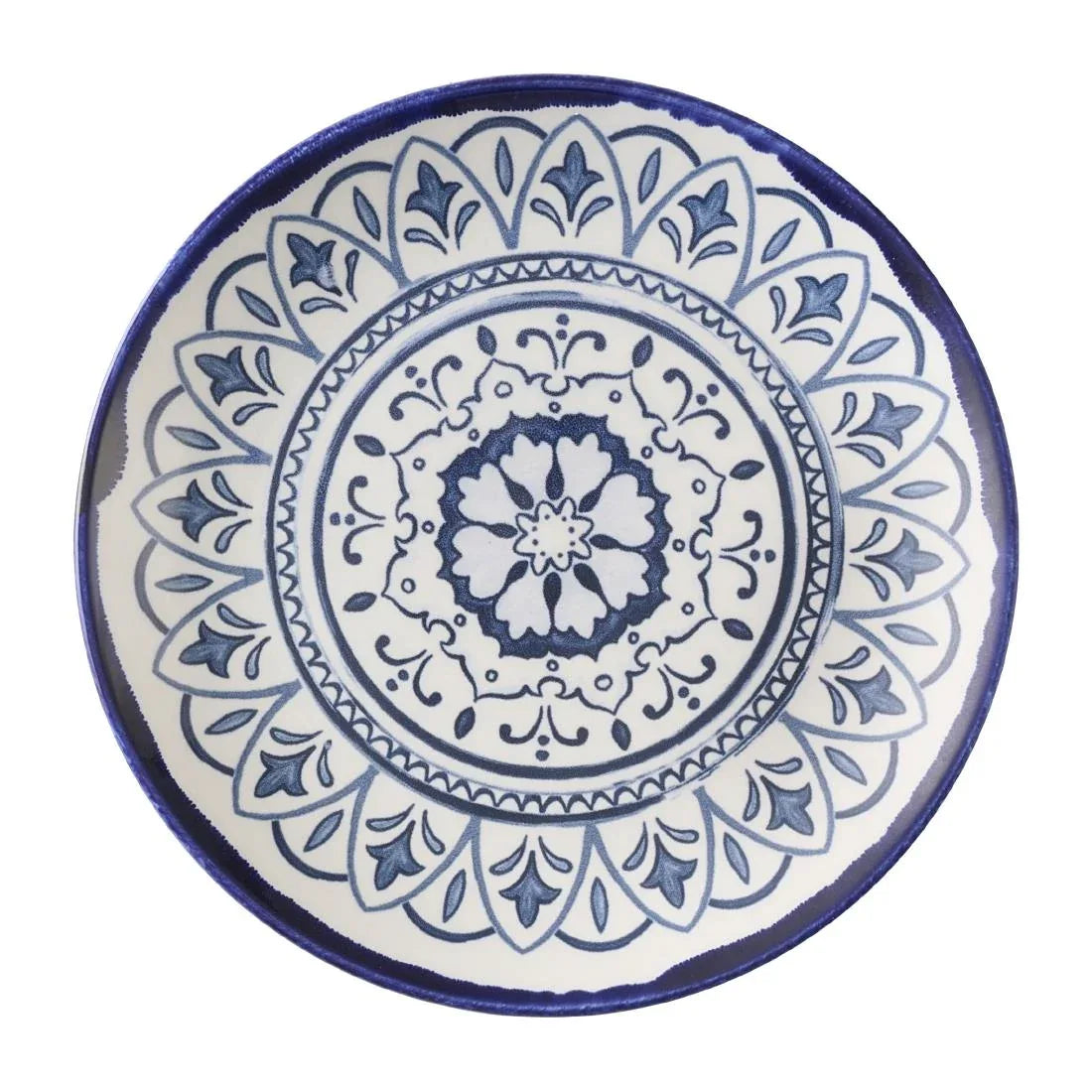 HX224 Dudson Harvest Moresque Coupe Plates Blue 165mm (Pack of 12)
