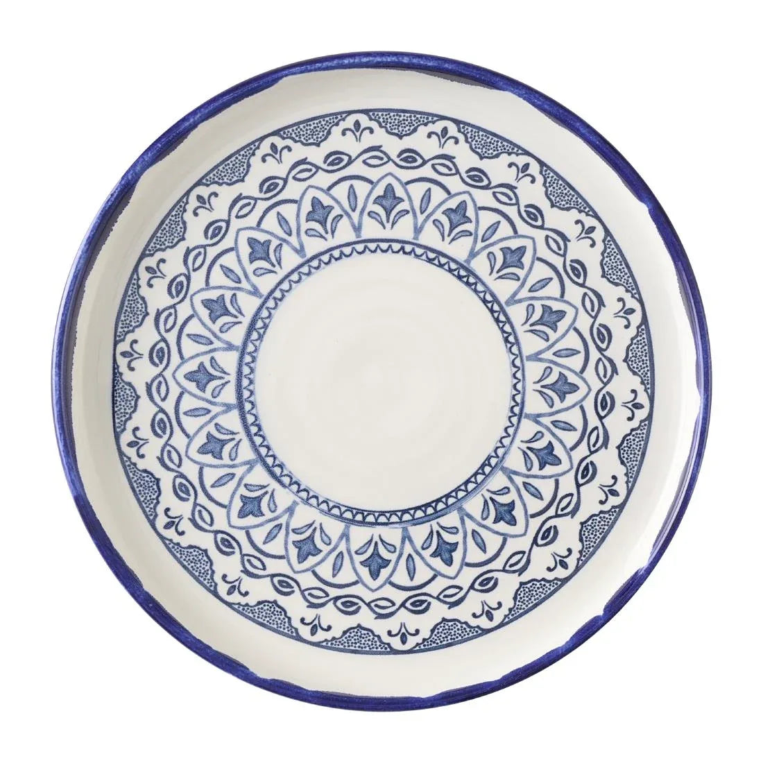 HX228 Dudson Harvest Moresque Walled Plates Blue 210mm (Pack of 6)