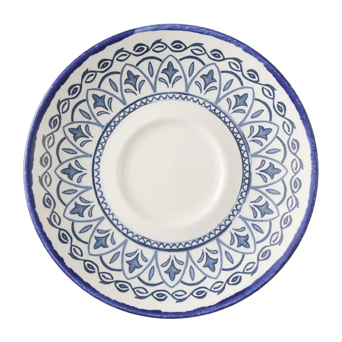 HX231 Dudson Harvest Moresque Cappuccino Saucers Blue 159mm (Pack of 12)