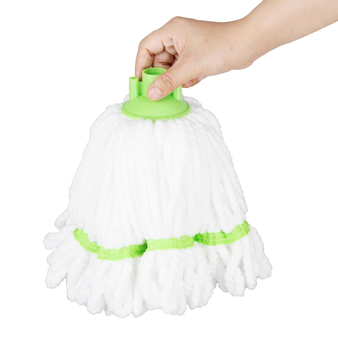 HX251 - Jantex Microfibre Mop Head Green Stripe 150g