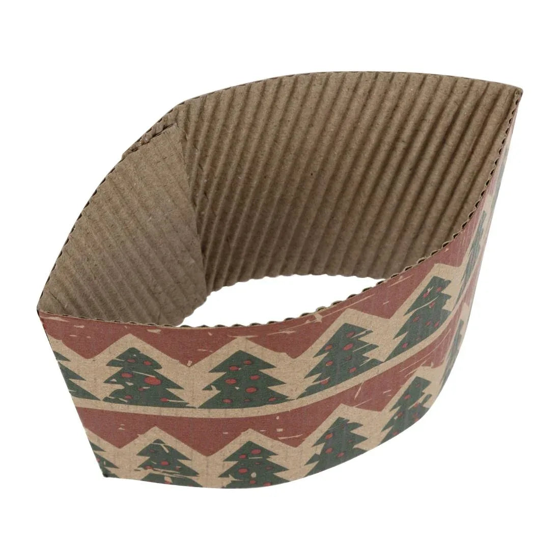 HX285 Fiesta Recyclable Festive Cup Sleeves for 12oz Hot Cups (Pack of 100)