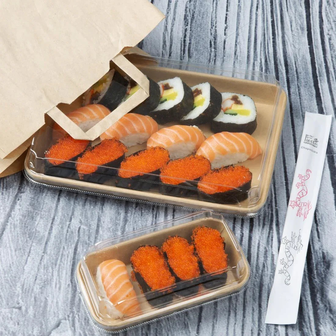 HX295 - Fiesta Recyclable PET Lids for No. 11 Sushi Trays (Pack of 300)