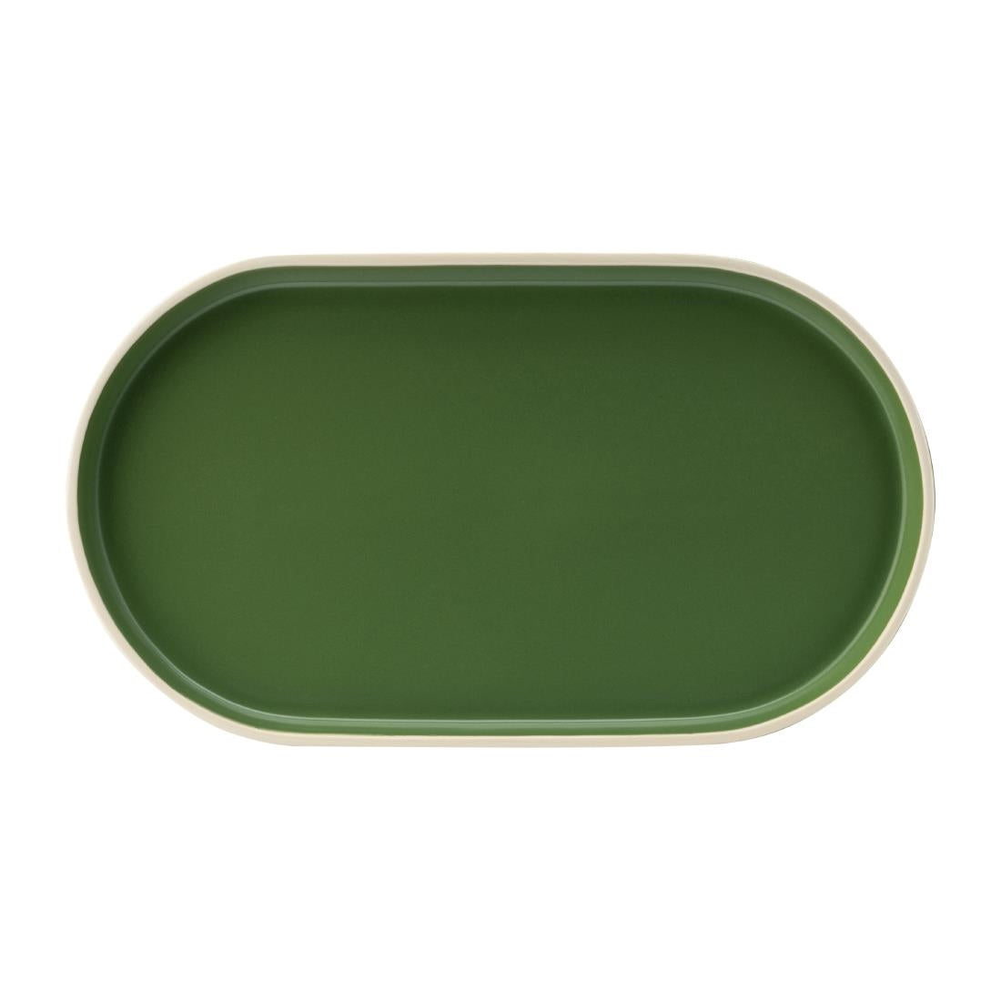 HX337 Utopia Forma Platters Forest Green 310x175mm (Pack of 6)