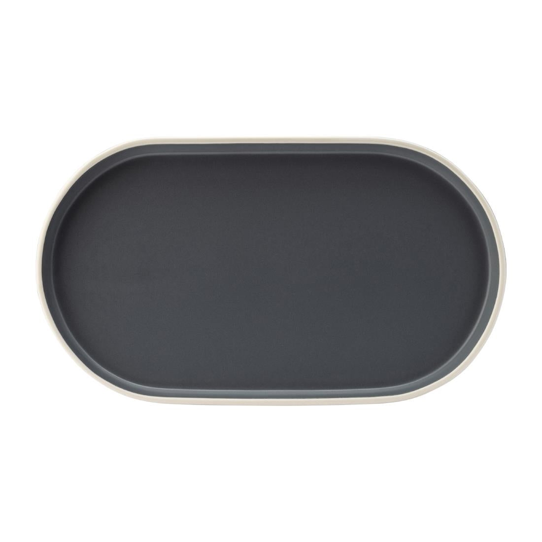 HX347 Utopia Forma Platters Charcoal 310x175mm (Pack of 6)