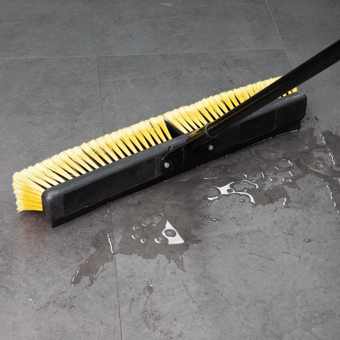 HX383 - Jantex Heavy Duty Broom & Handle Set with Squeegee 24"