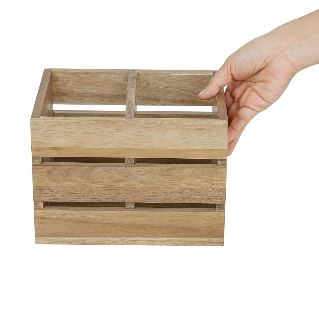 HX387 - Olympia Table Organiser Acacia Wood 210x160x150mm