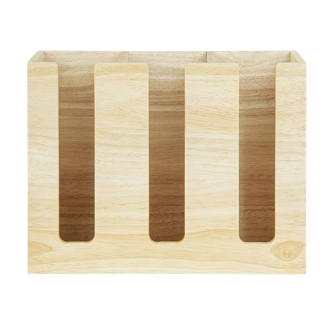 HX394 - Olympia Cup Organiser Hevea Wood 340x120x240mm
