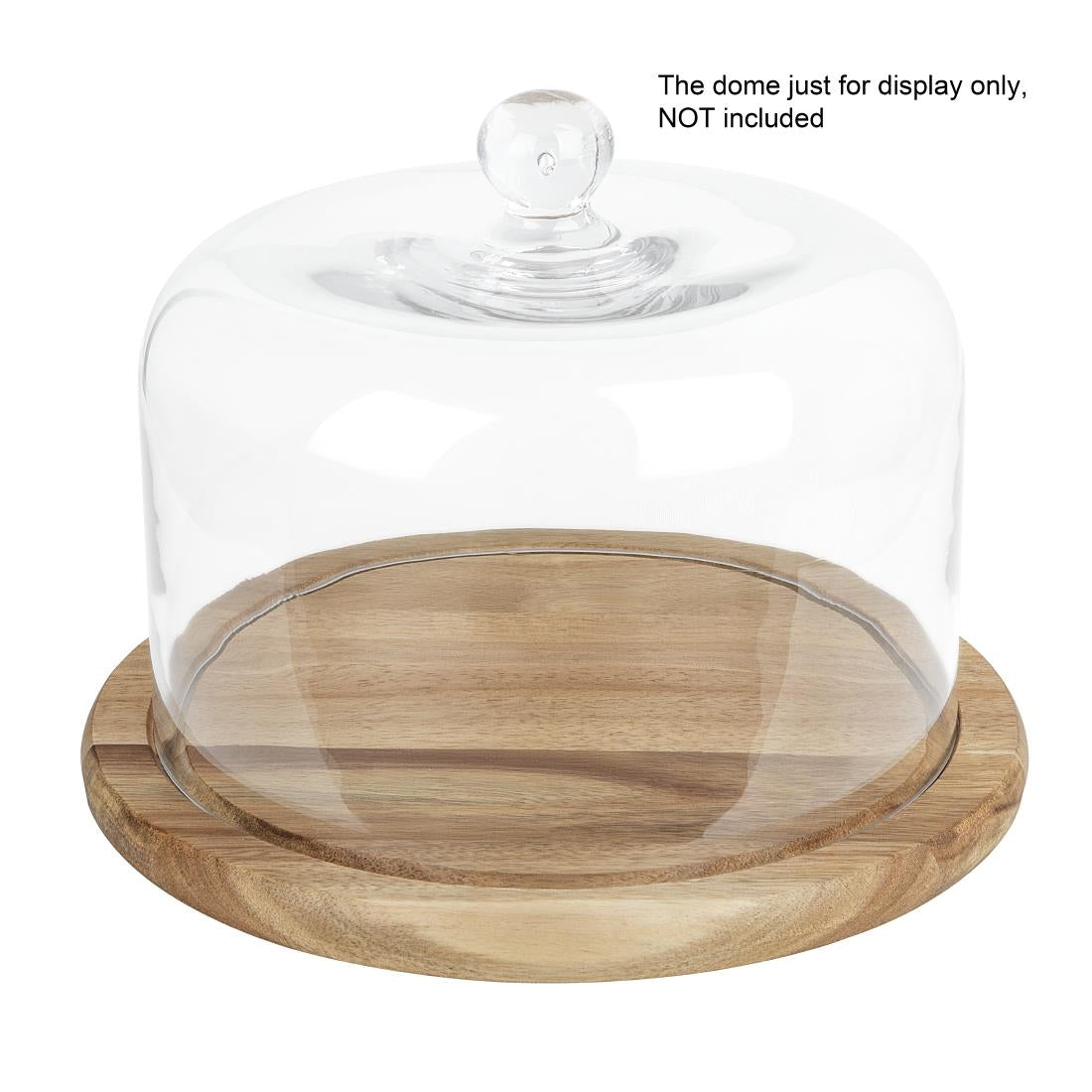 HX398 - Olympia Round Acacia Wood Board for 240mm Dome