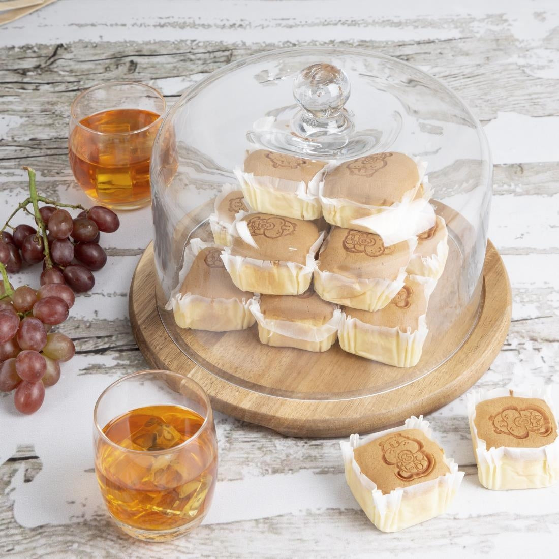 HX398 - Olympia Round Acacia Wood Board for 240mm Dome