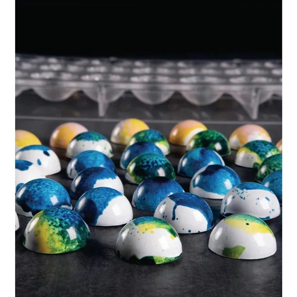 HX543 Pavoni 25x12mm Hemisphere Mould 275x175mm