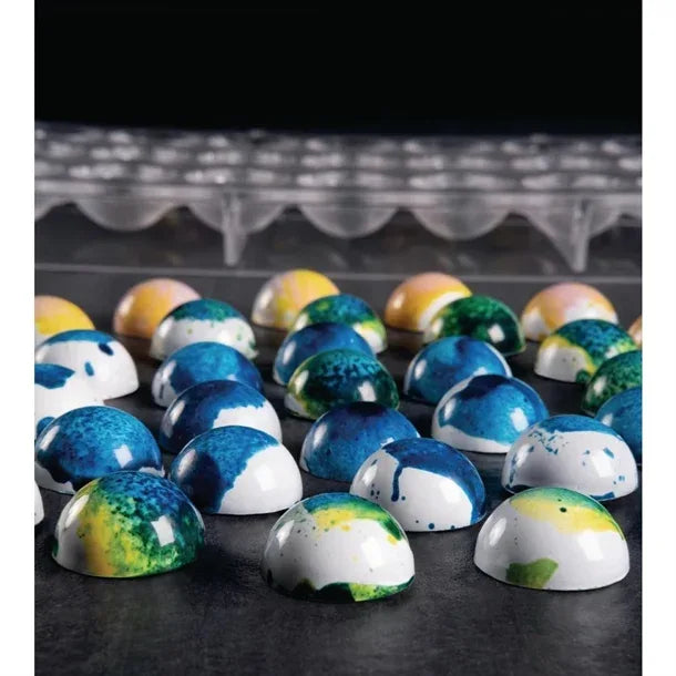 HX542 Pavoni 30x15mm Hemisphere Mould 275x175mm