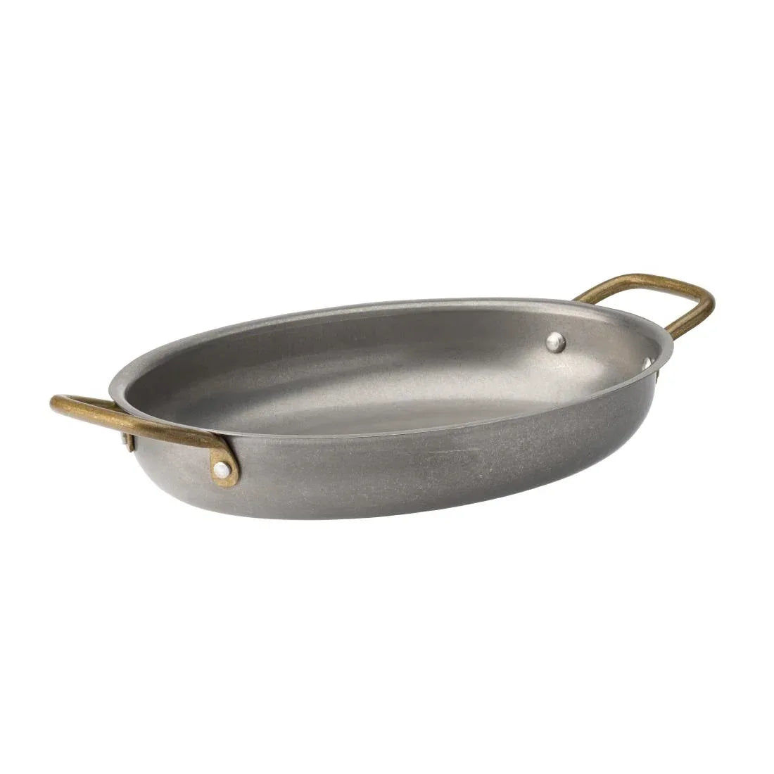 HX613 Utopia Vintage Steel Oval Dishes 245 x 175mm (Pack of 6)