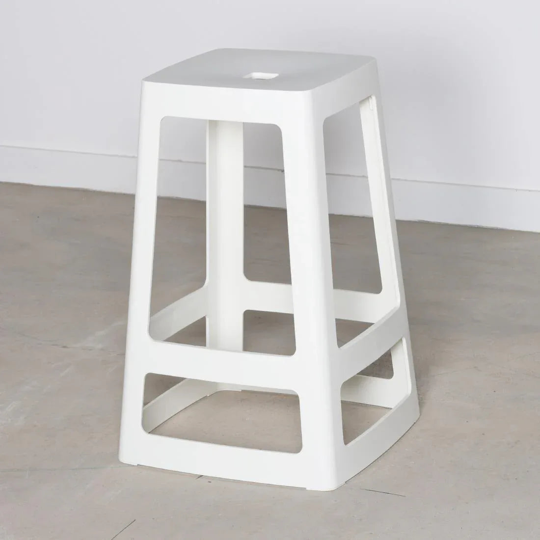 HX778 Origin Base Mid Stool Traffic White 430x430x650mm (Pack of 2)