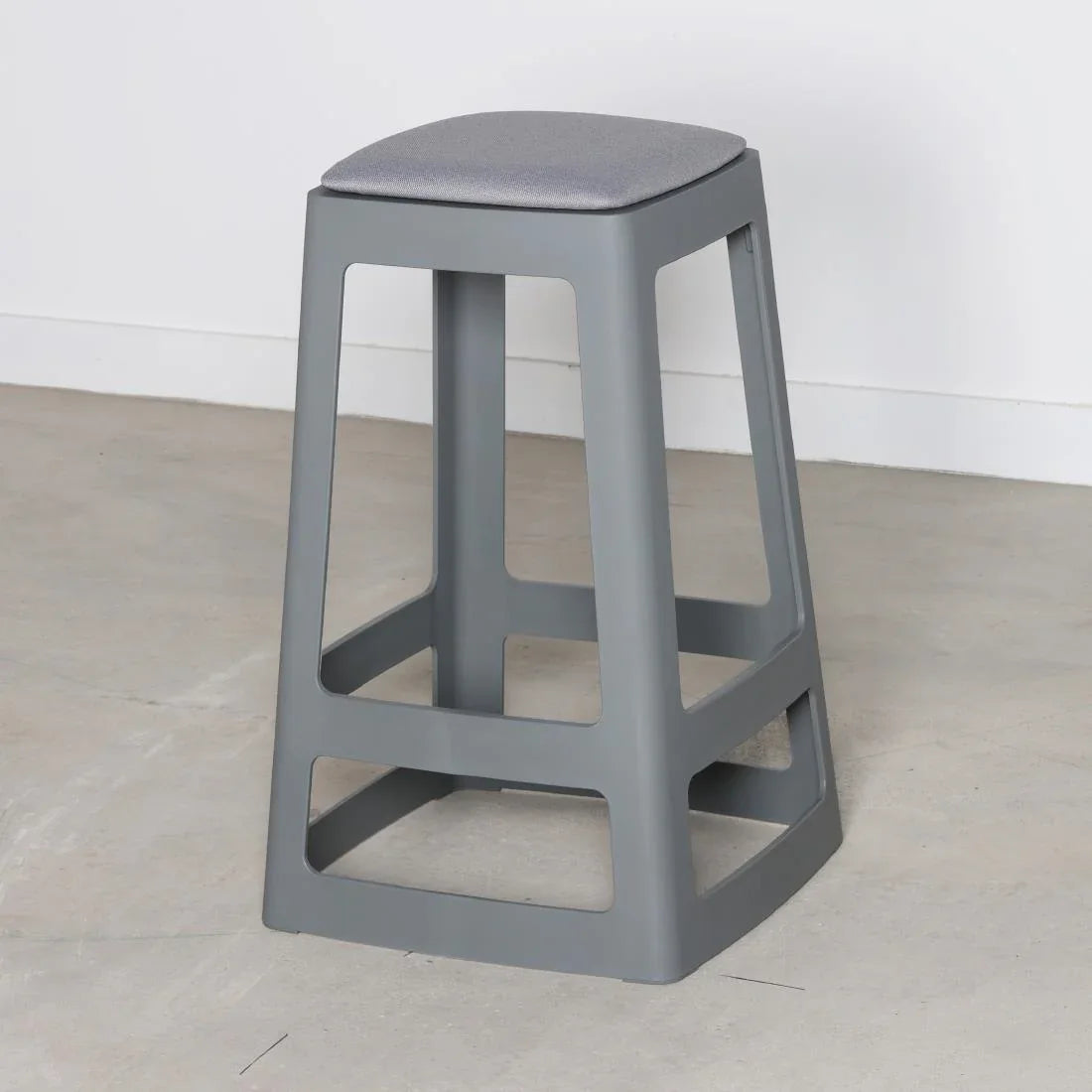 HX784 Origin Base Mid Stool Mouse Grey 430x430x560mm (Pack of 2)