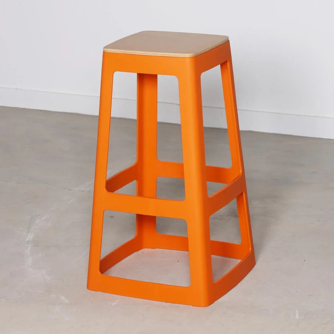 HX788 Origin Base High Stool Signal Orange 450x450x750mm (Pack of 2)
