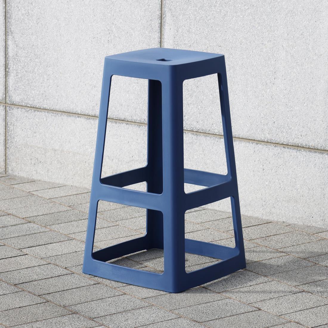 HX790 Origin Base High Stool Violet Blue 450x450x750mm (Pack of 2)