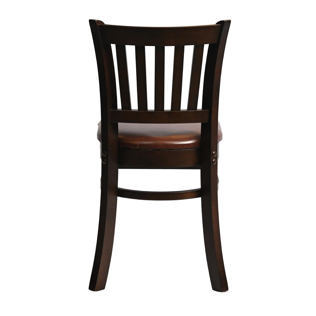 HX800 Manhattan Dining Chair in Dark Walnut with Bison Espresso Seat (Pack of 2)
