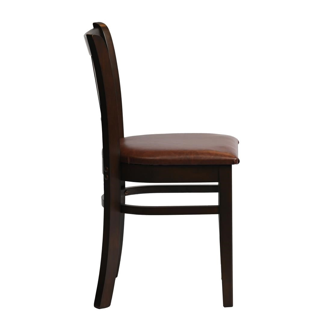 HX800 Manhattan Dining Chair in Dark Walnut with Bison Espresso Seat (Pack of 2)