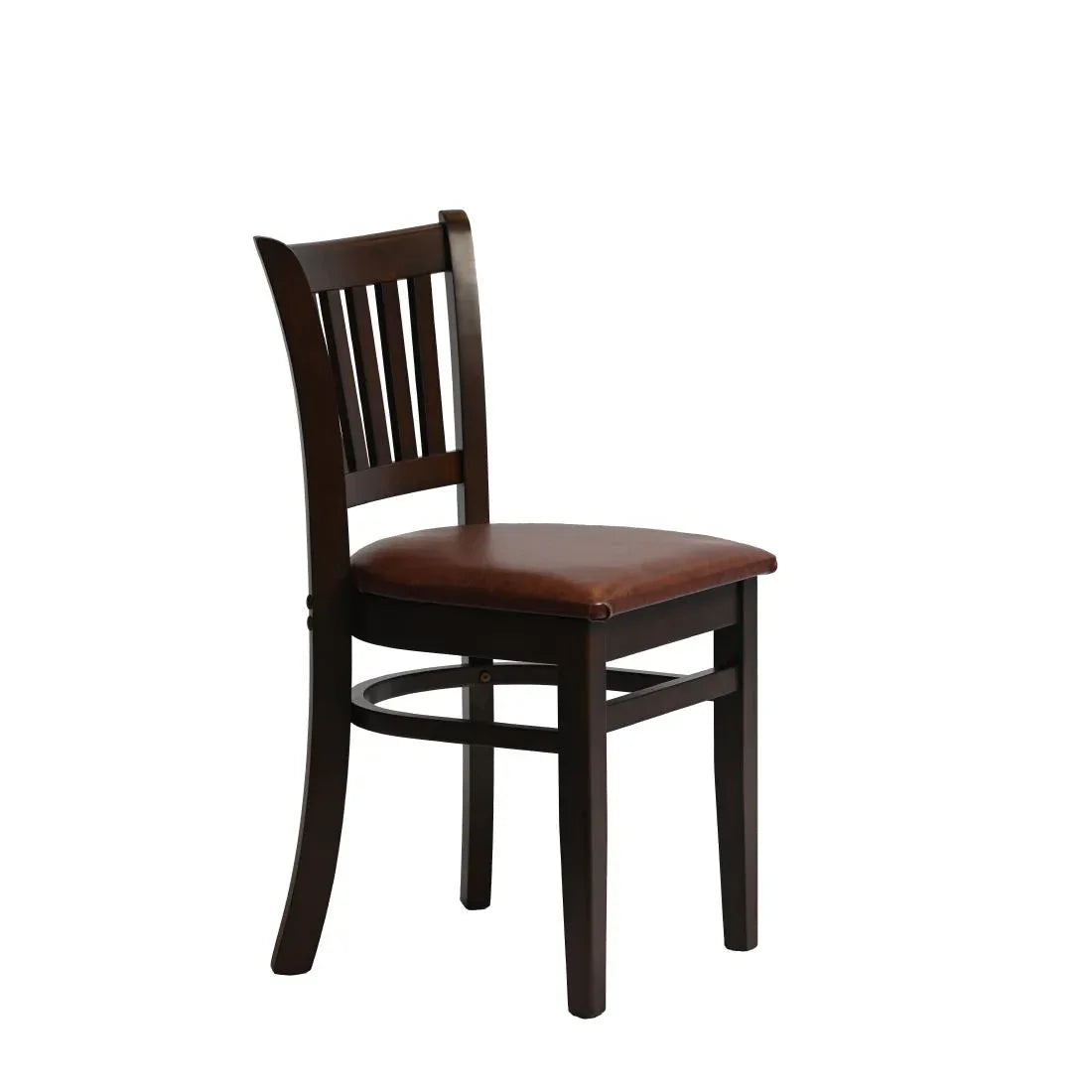 HX800 Manhattan Dining Chair in Dark Walnut with Bison Espresso Seat (Pack of 2)