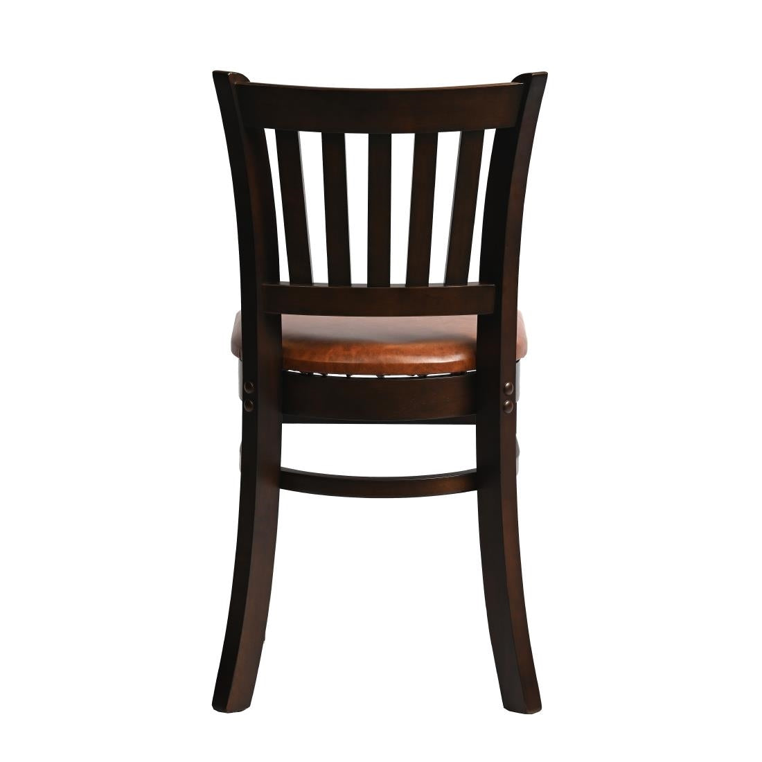 HX801 Manhattan Dining Chair in Dark Walnut with Bison Tan Seat (Pack of 2)