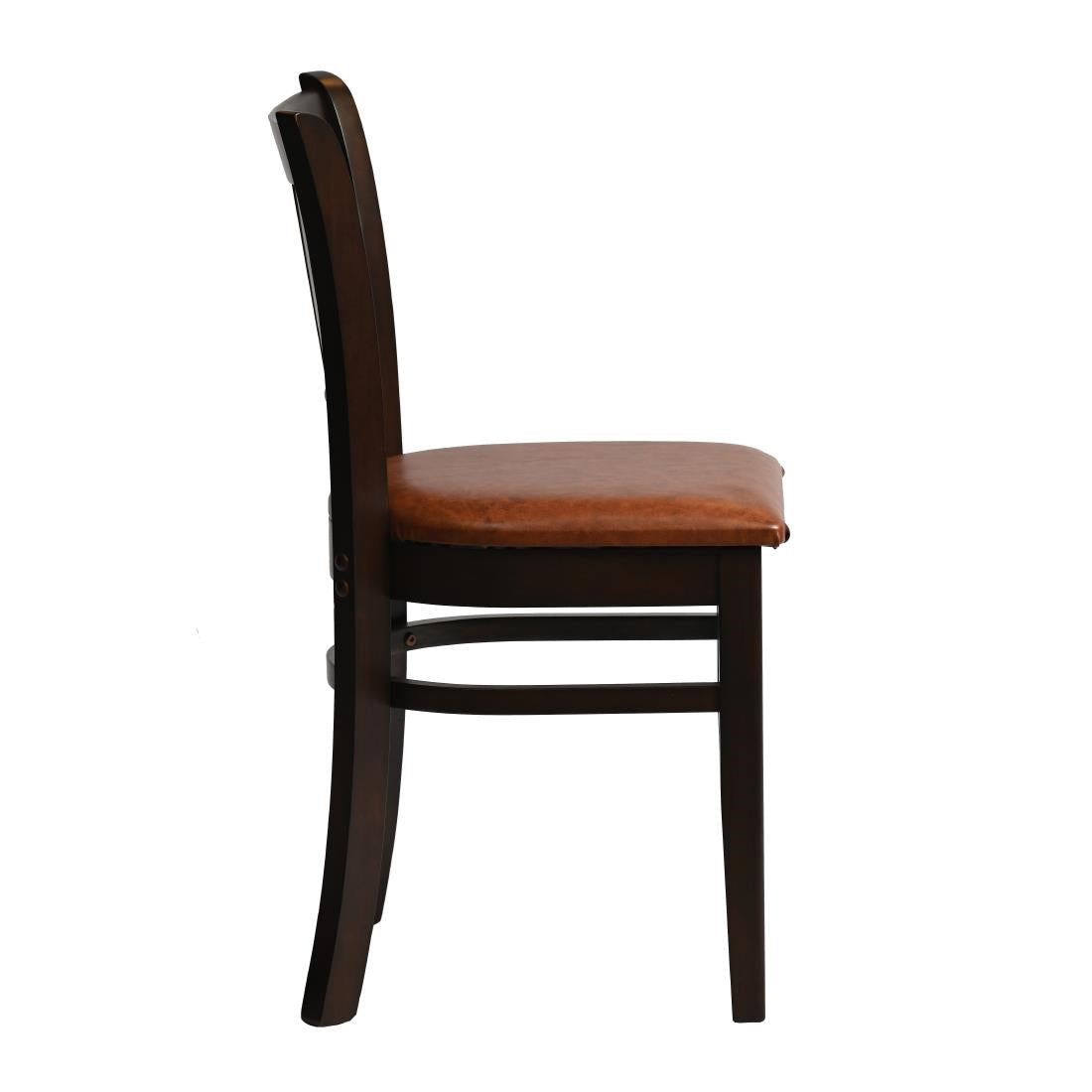 HX801 Manhattan Dining Chair in Dark Walnut with Bison Tan Seat (Pack of 2)