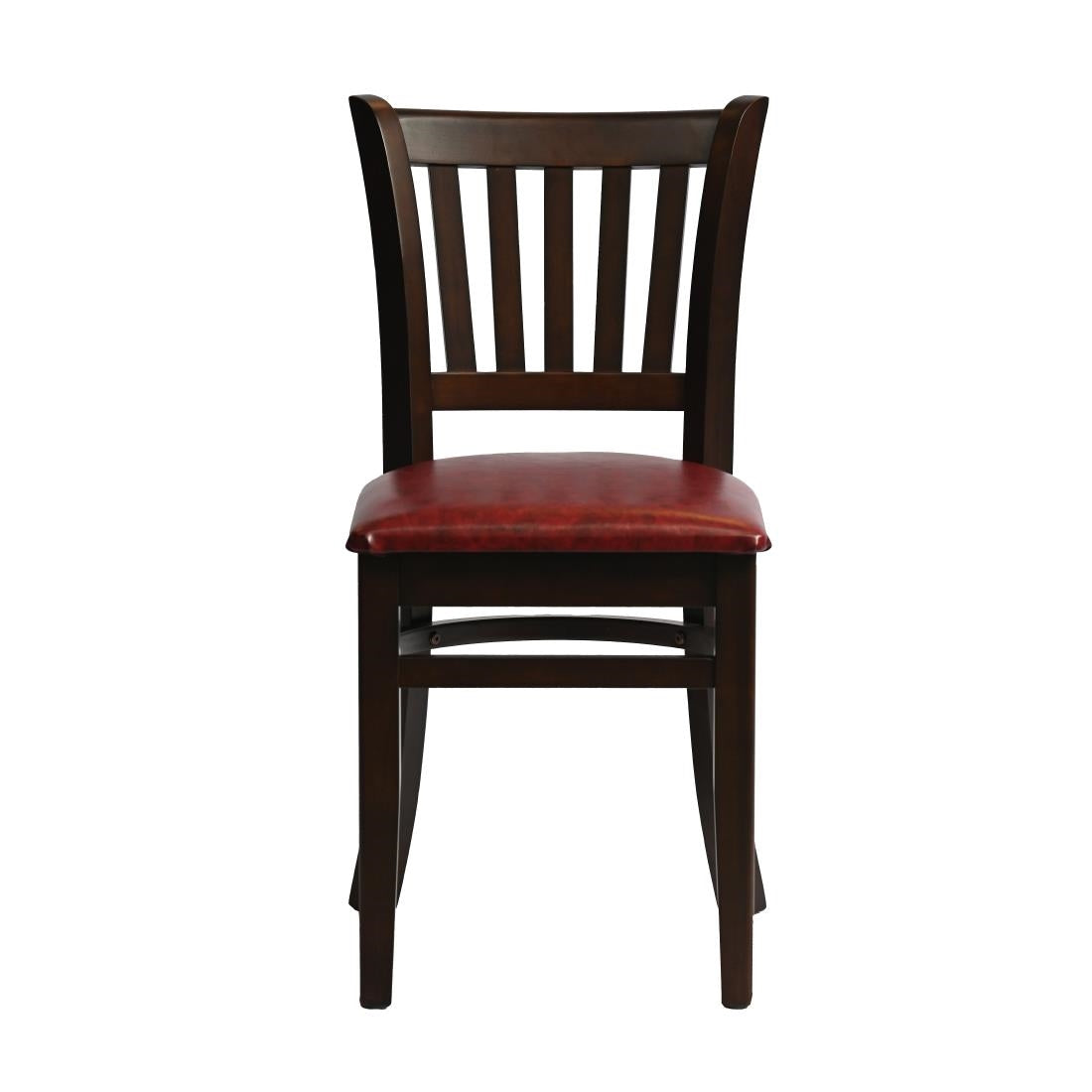 HX802 Manhattan Dining Chair in Dark Walnut with Bison Bordeaux Seat (Pack of 2)