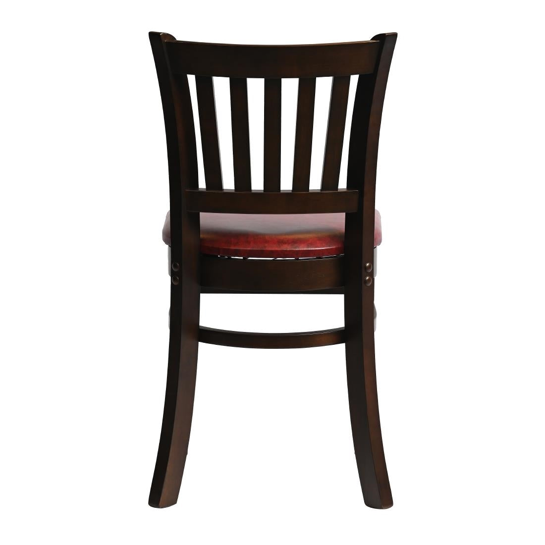 HX802 Manhattan Dining Chair in Dark Walnut with Bison Bordeaux Seat (Pack of 2)
