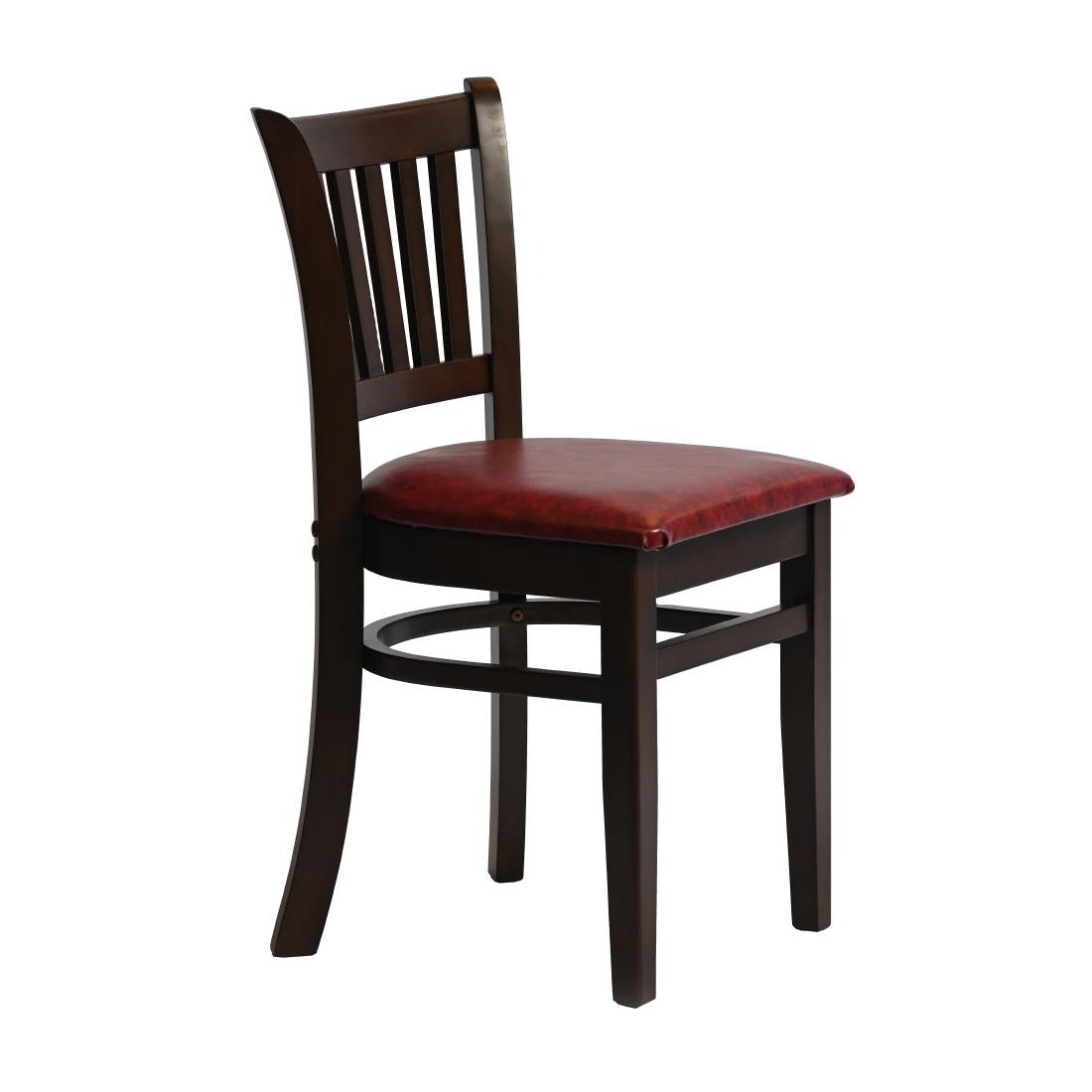 HX802 Manhattan Dining Chair in Dark Walnut with Bison Bordeaux Seat (Pack of 2)