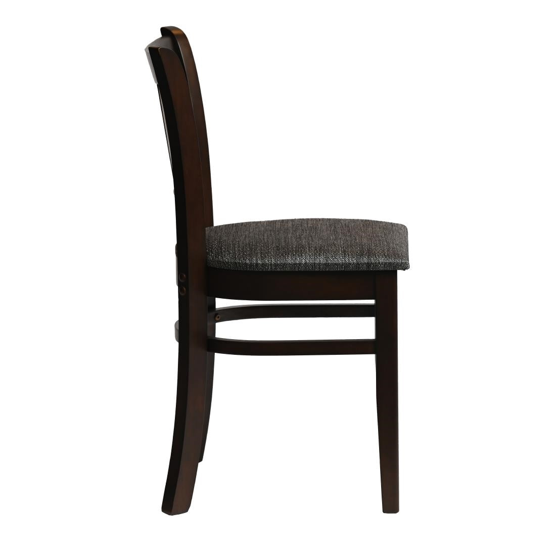 HX804 Manhattan Dining Chair in Dark Walnut with Shetland Smoke Seat (Pack of 2)