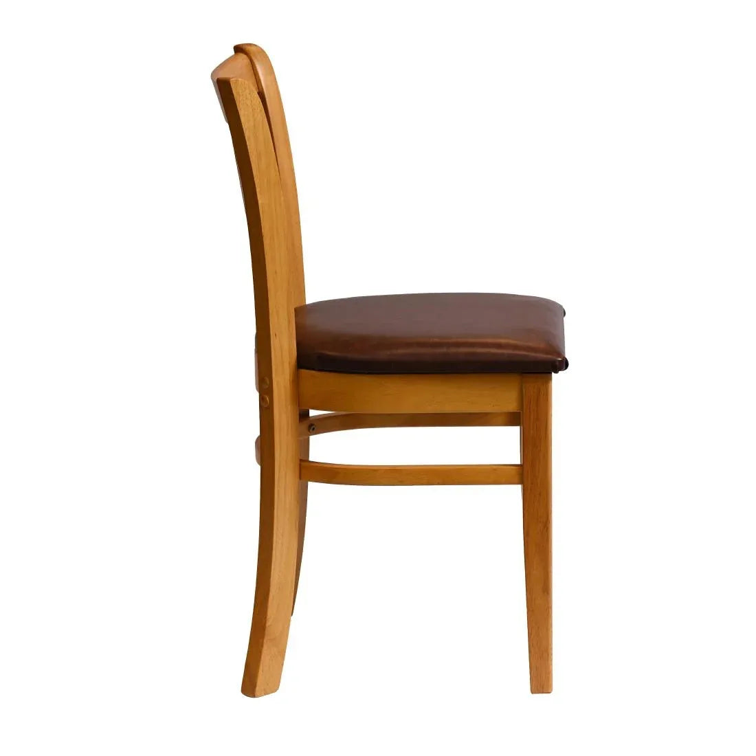 HX807 Manhattan Dining Chair in Soft Oak with Bison Espresso Seat (Pack of 2)