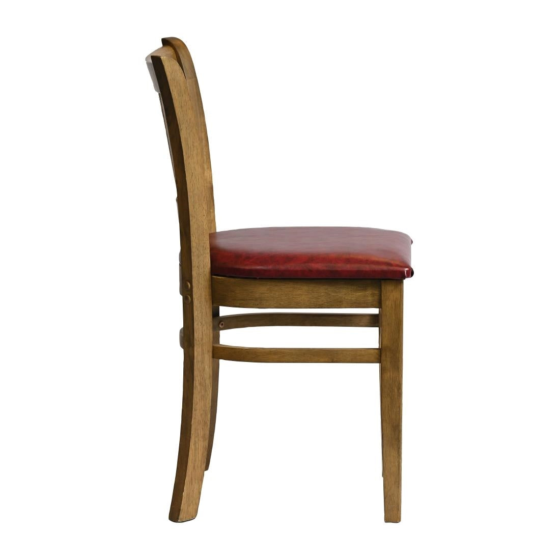 HX816 Manhattan Dining Chair in Weathered Oak with Bison Bordeaux Seat (Pack of 2)