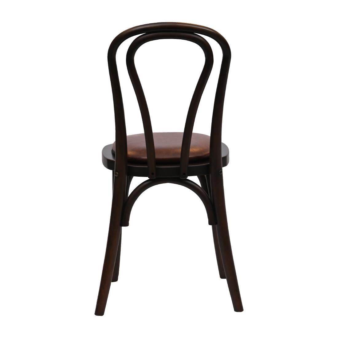 HX821 Hoop Back Dining Chair in Dark Walnut with Bison Espresso Seat (Pack of 2)