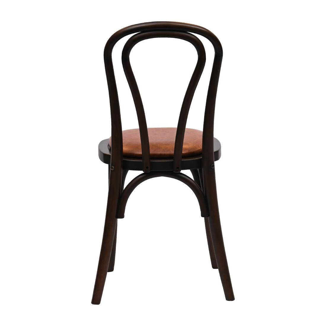 HX822 Hoop Back Dining Chair in Dark Walnut with Bison Tan Seat (Pack of 2)