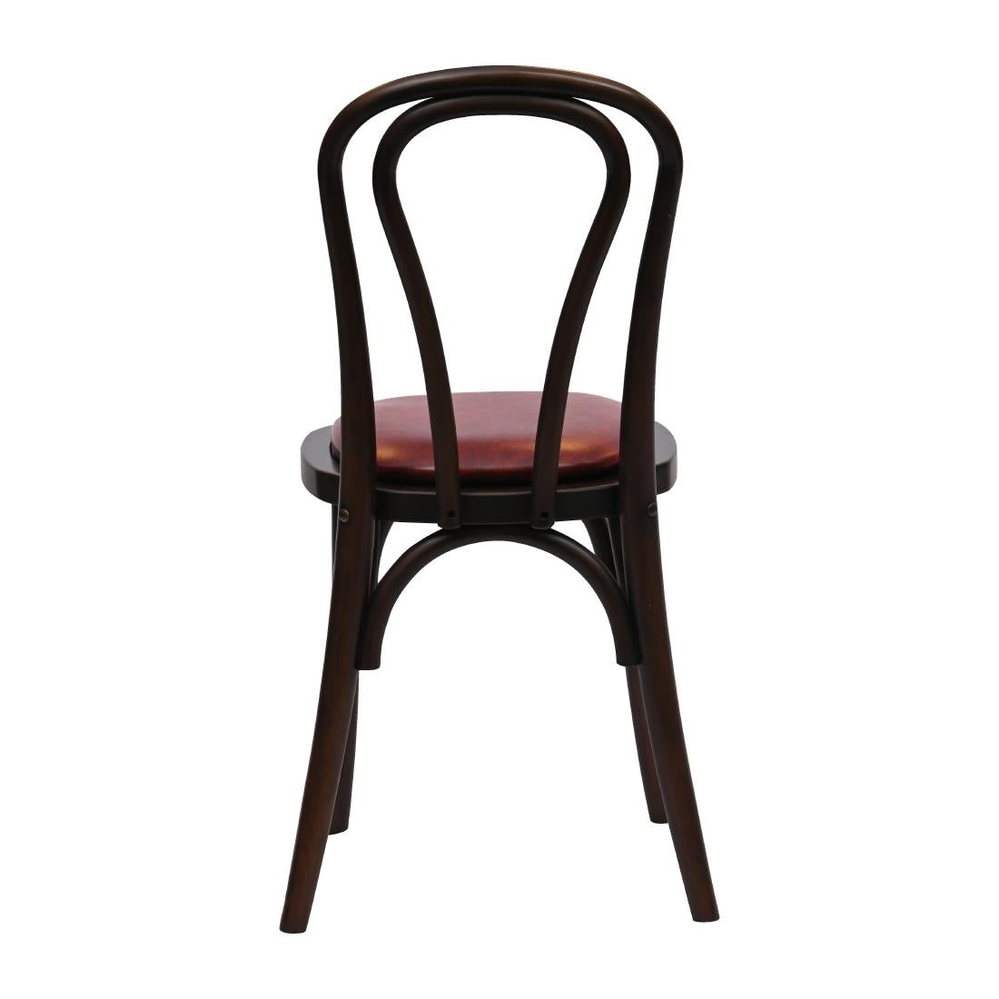 HX823 Hoop Back Dining Chair in Dark Walnut with Bison Bordeaux Seat (Pack of 2)