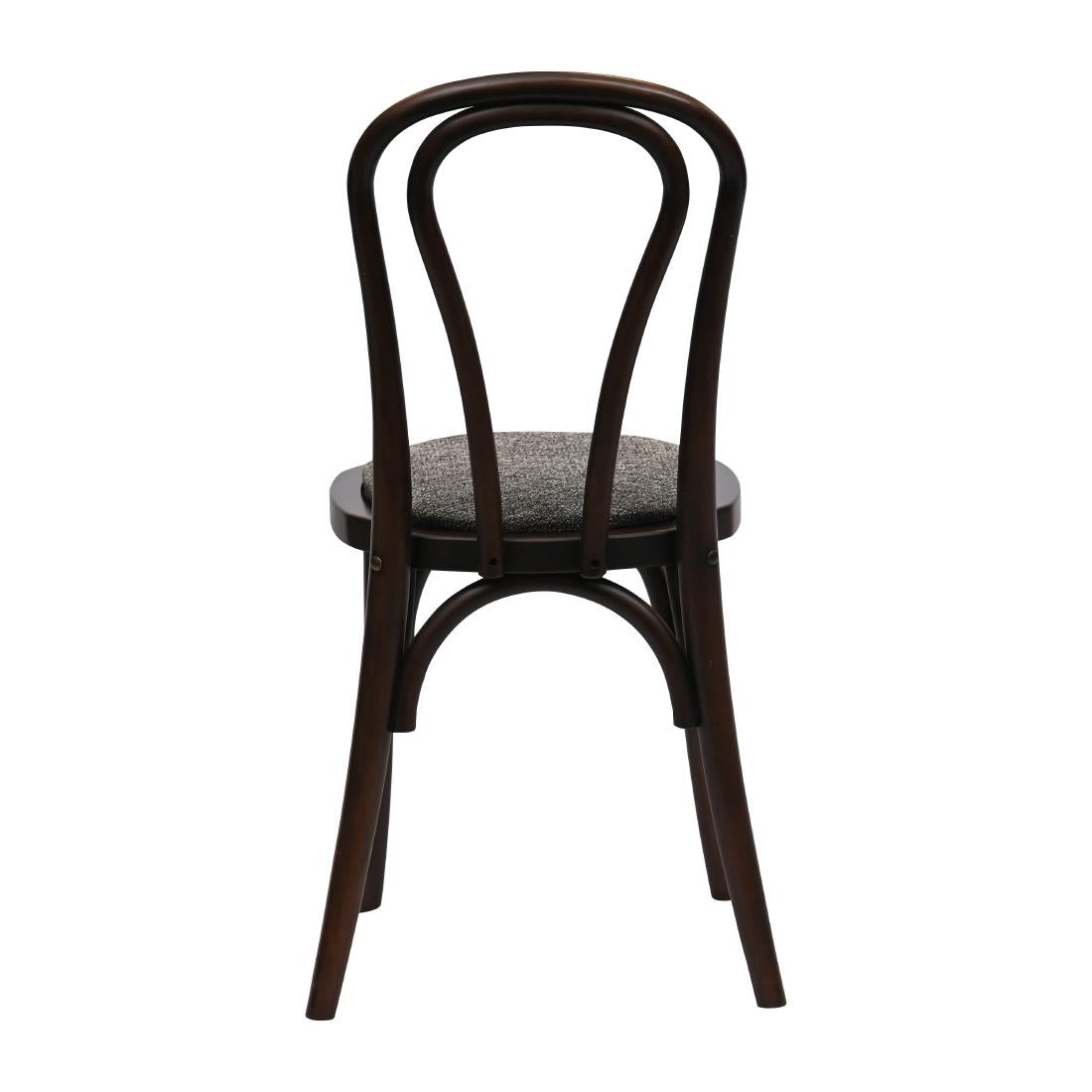 HX825 Hoop Back Dining Chair in Dark Walnut with Shetland Smoke Seat (Pack of 2)