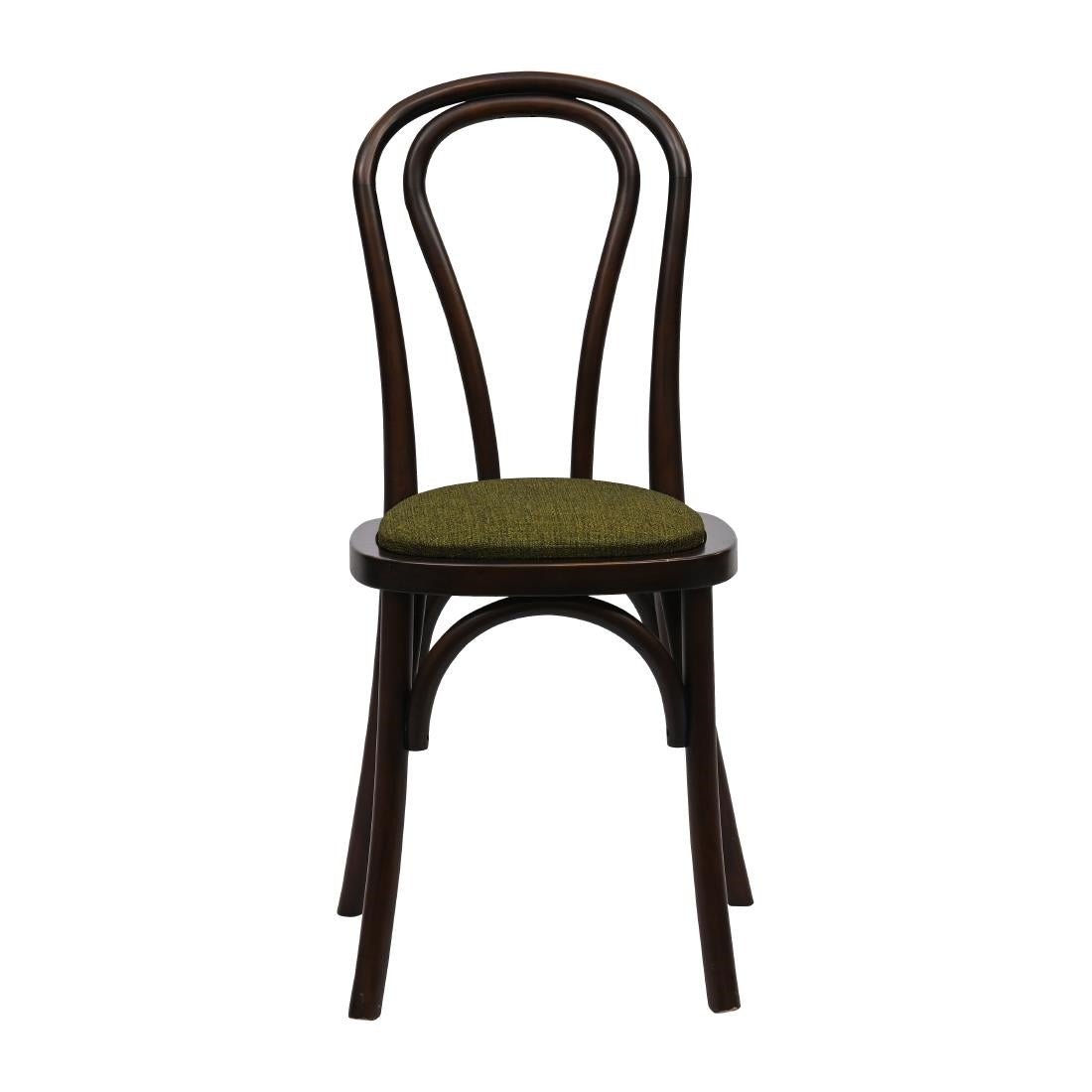 HX826 Hoop Back Dining Chair in Dark Walnut with Shetland Forest Seat (Pack of 2)