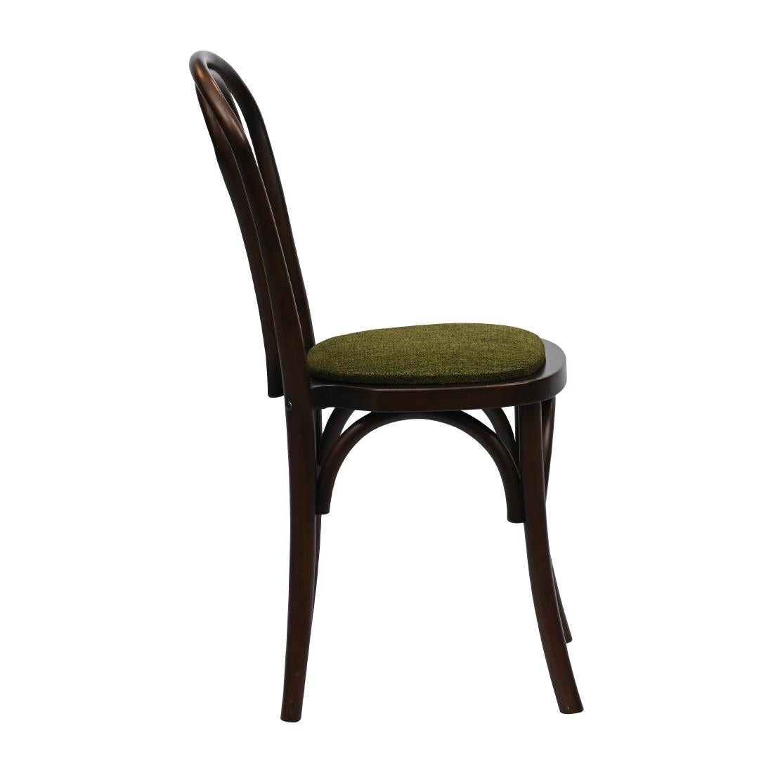 HX826 Hoop Back Dining Chair in Dark Walnut with Shetland Forest Seat (Pack of 2)