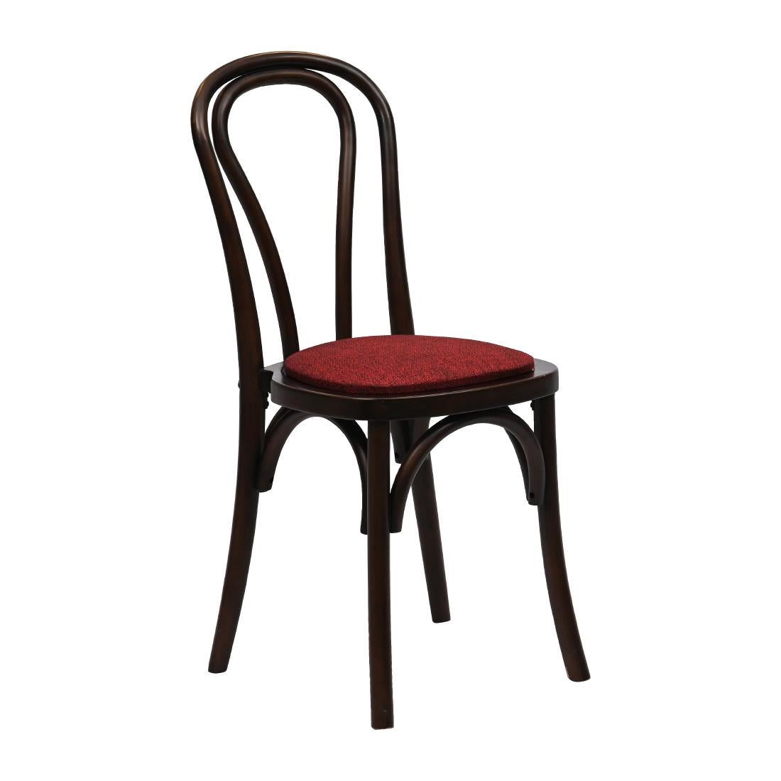 HX827 Hoop Back Dining Chair in Dark Walnut with Shetland Scarlett Seat (Pack of 2)