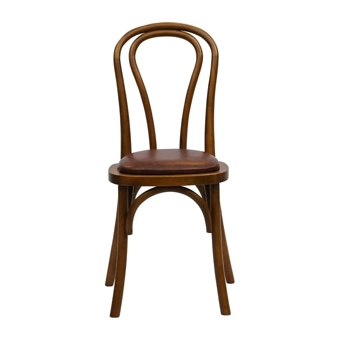 HX828 Hoop Back Dining Chair in Weathered Oak with Bison Espresso Seat (Pack of 2)