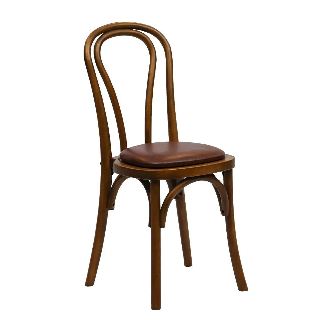 HX828 Hoop Back Dining Chair in Weathered Oak with Bison Espresso Seat (Pack of 2)