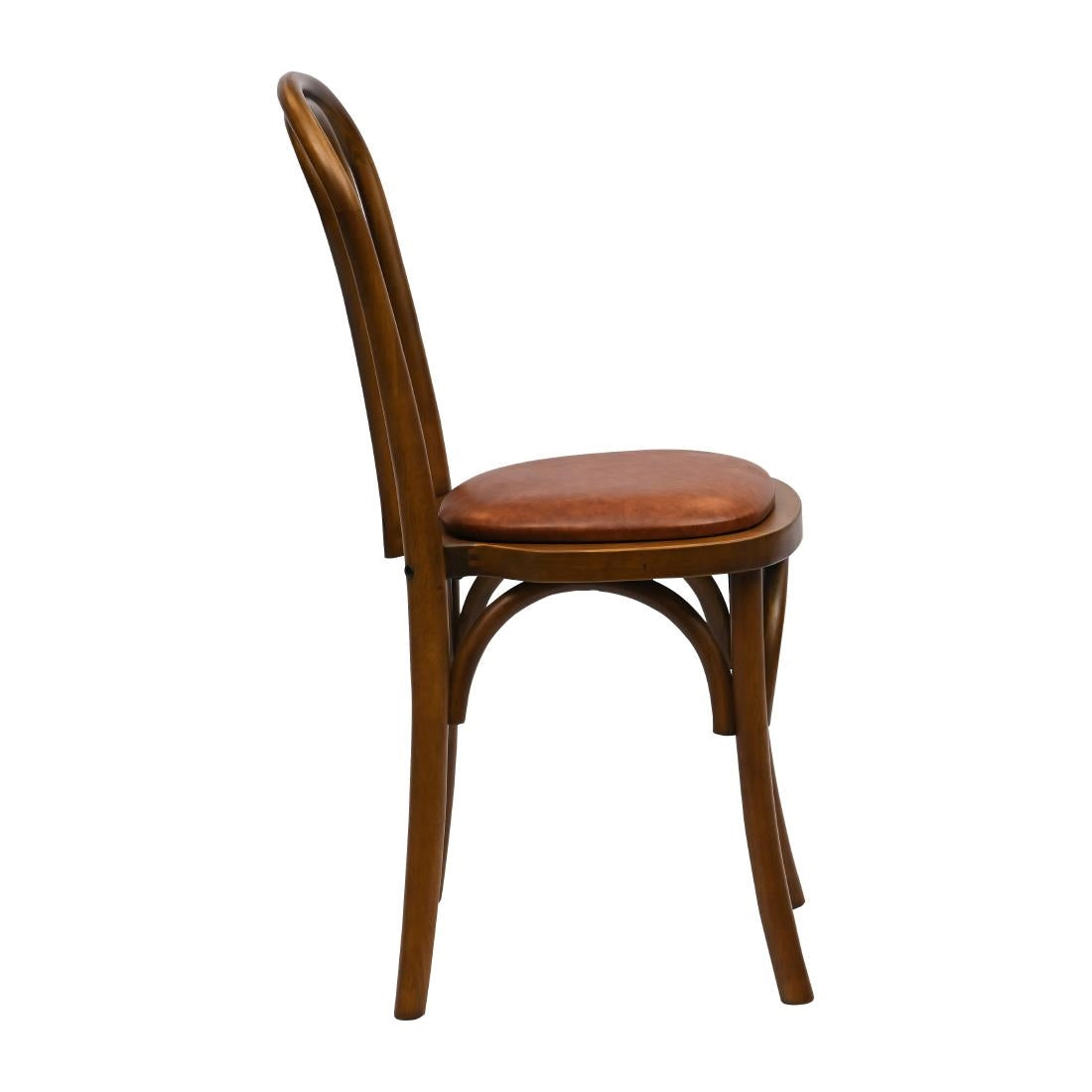 HX829 Hoop Back Dining Chair in Weathered Oak with Bison Tan Seat (Pack of 2)