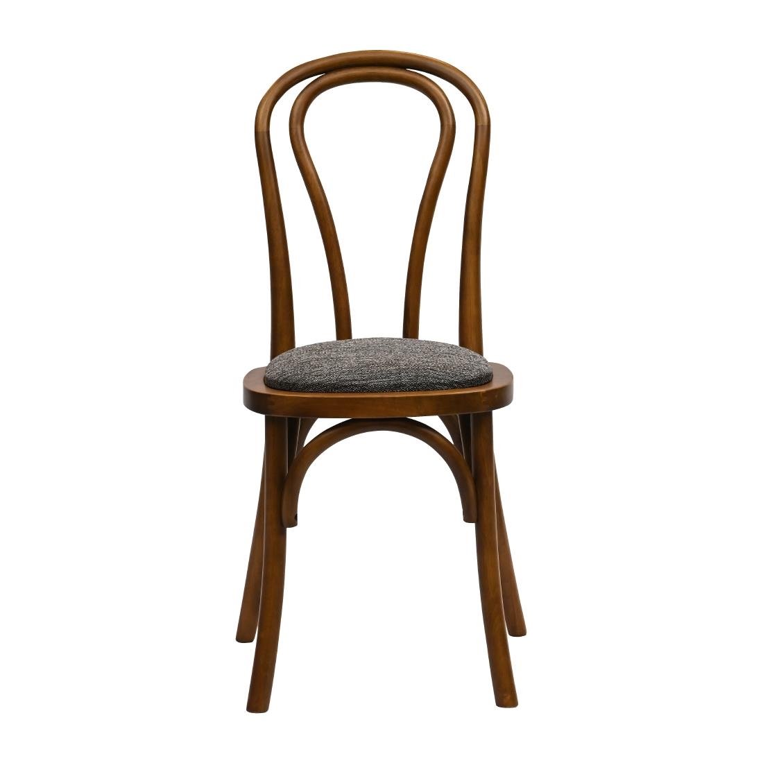 HX832 Hoop Back Dining Chair in Weathered Oak with Shetland Smoke Seat (Pack of 2)