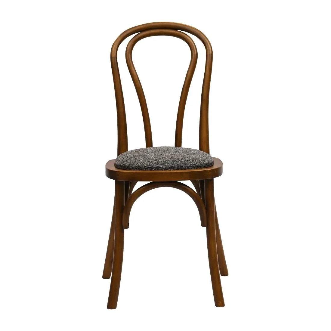 HX832 Hoop Back Dining Chair in Weathered Oak with Shetland Smoke Seat (Pack of 2)