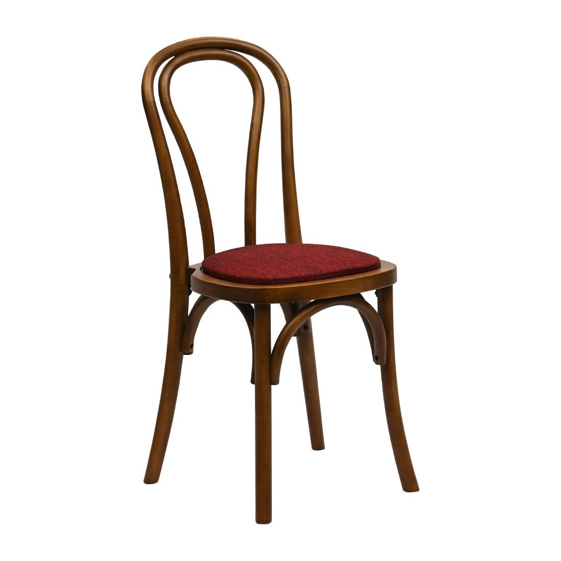 HX834 Hoop Back Dining Chair in Weathered Oak with Shetland Scarlett Seat (Pack of 2)