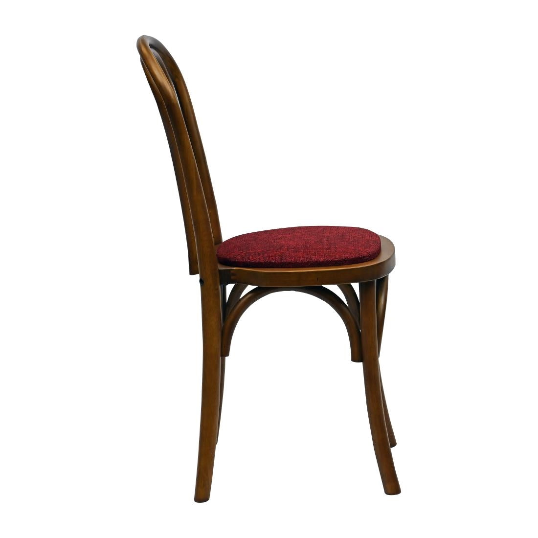 HX834 Hoop Back Dining Chair in Weathered Oak with Shetland Scarlett Seat (Pack of 2)