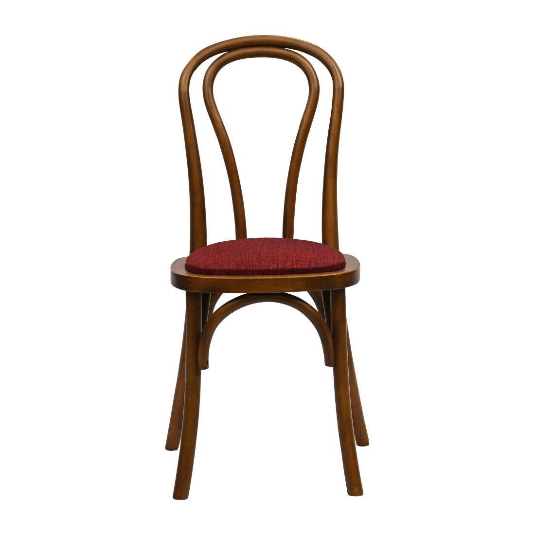 HX834 Hoop Back Dining Chair in Weathered Oak with Shetland Scarlett Seat (Pack of 2)