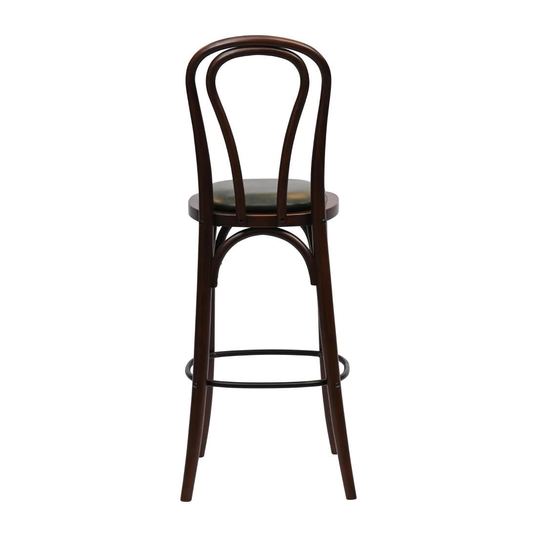 HX838 Hoop Back Bar Chair in Dark Walnut with Bison Cedar Seat