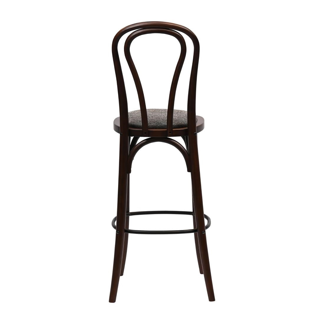HX839 Hoop Back Bar Chair in Dark Walnut with Shetland Smoke Seat