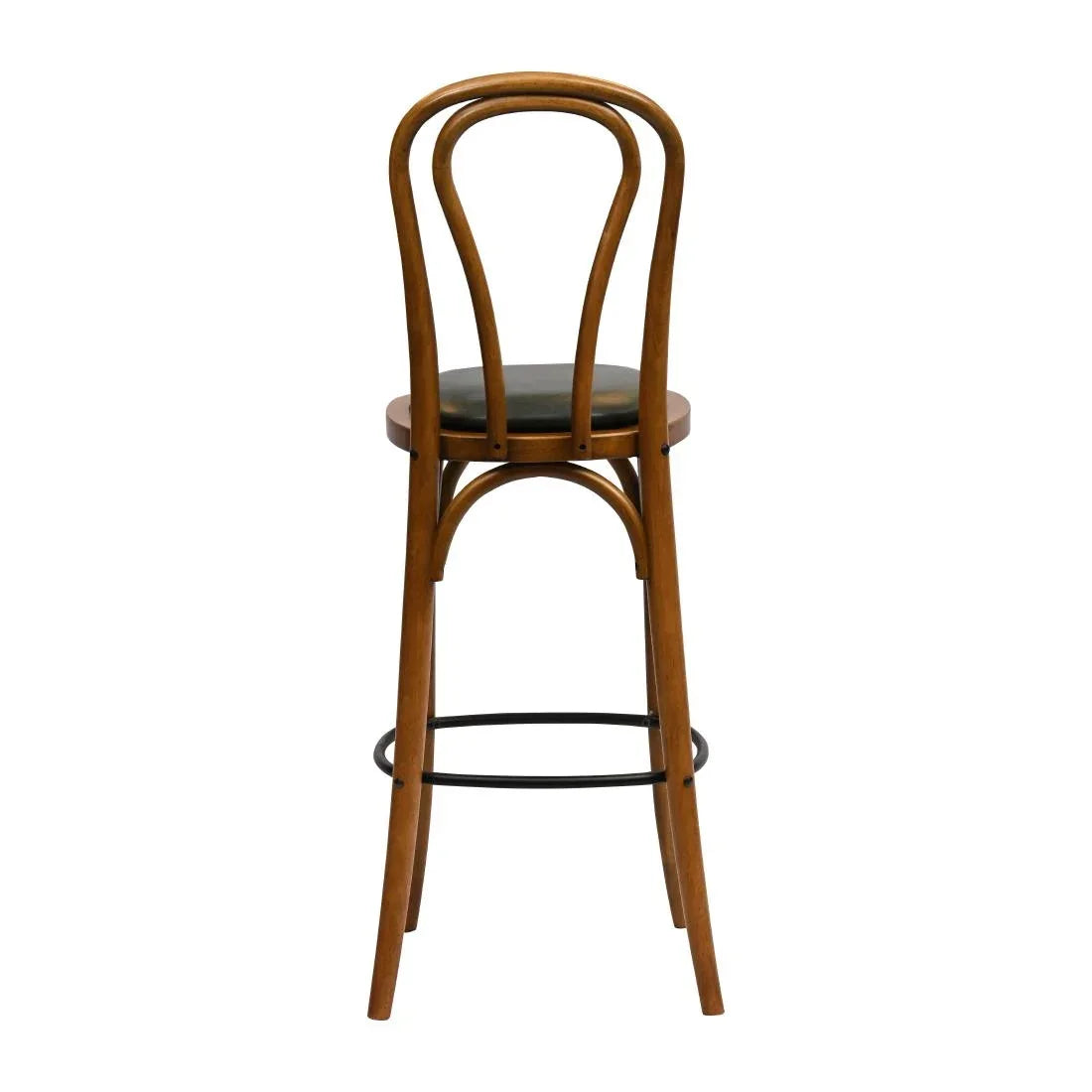 HX845 Hoop Back Bar Chair in Weathered Oak with Bison Cedar Seat