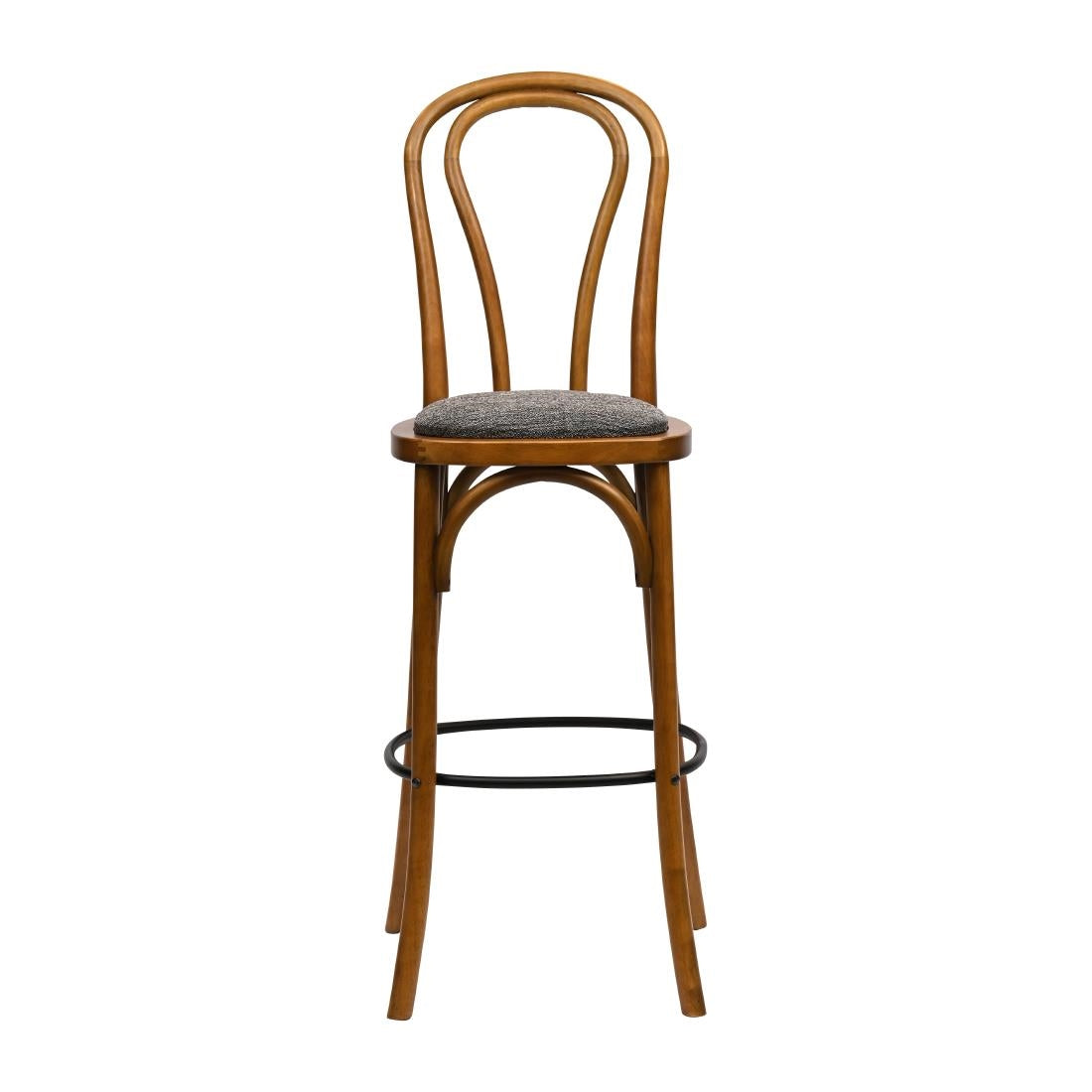 HX846 Hoop Back Bar Chair in Weathered Oak with Shetland Smoke Seat
